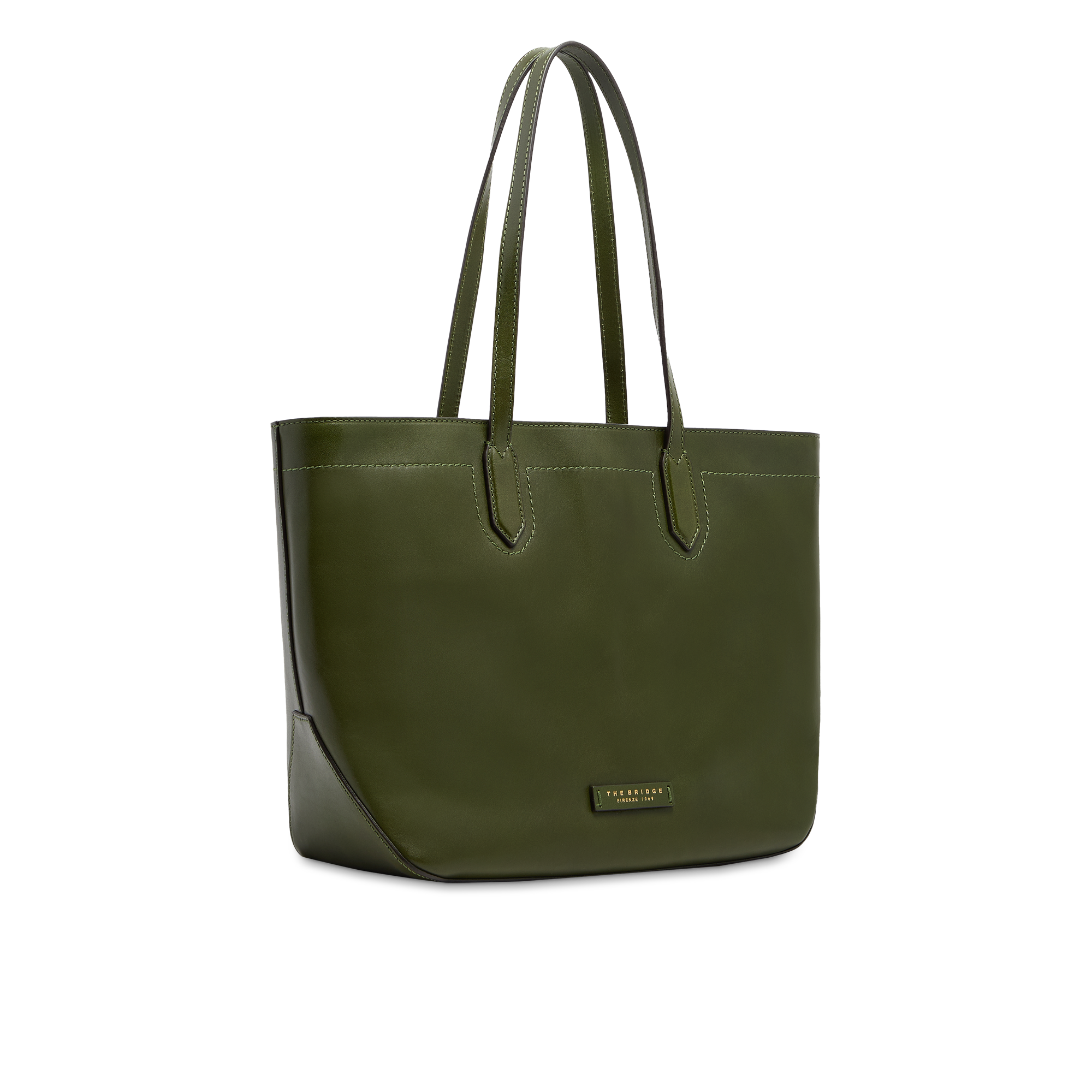 the-bridge-larissa-borsa-shopper-in-pelle-maggiorana-con-oro-donna image 2