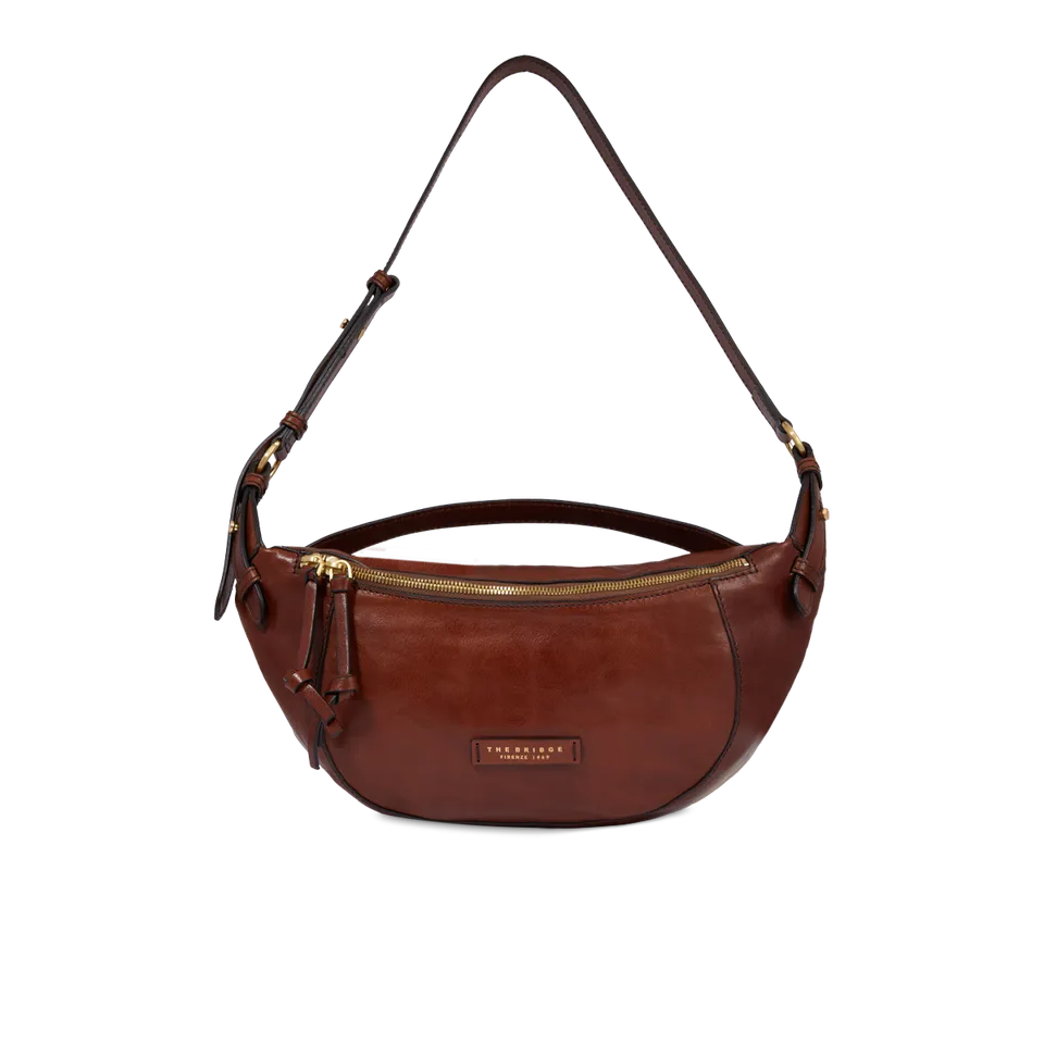 the-bridge-story-borsa-tracolla-in-pelle-morbida-marrone-oro image 1