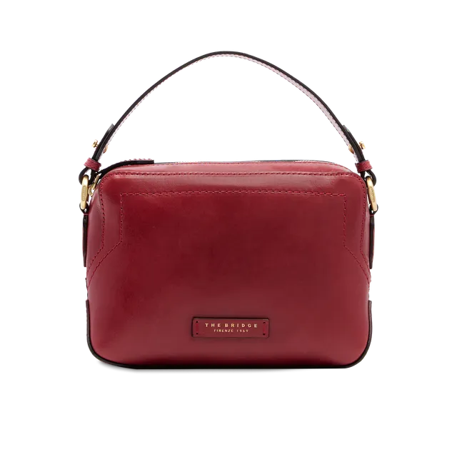 the-bridge-larissa-camera-case-borsa-tracolla-pelle-mattone-con-zip image 1