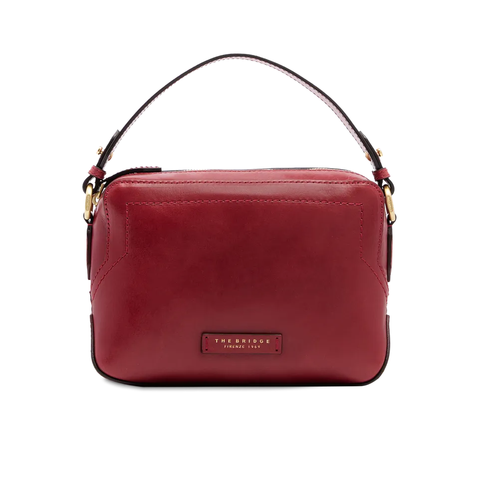 the-bridge-larissa-camera-case-borsa-tracolla-pelle-mattone-con-zip image 1