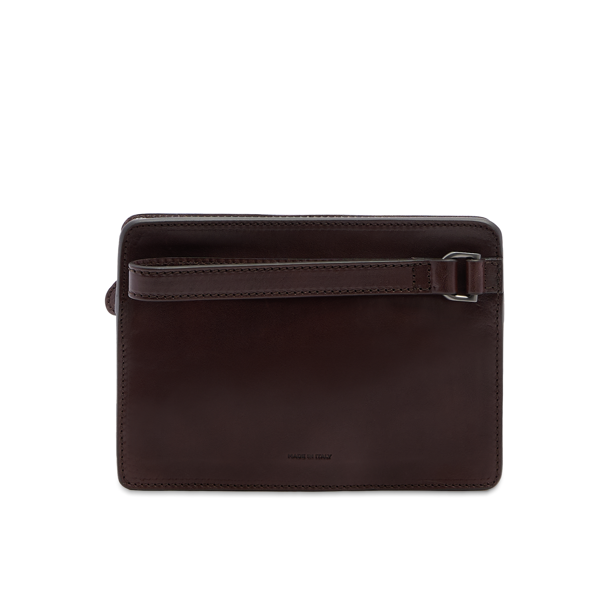 the-bridge-leone-pochette-uomo-in-pelle-martellata-con-zip-castagna image 3