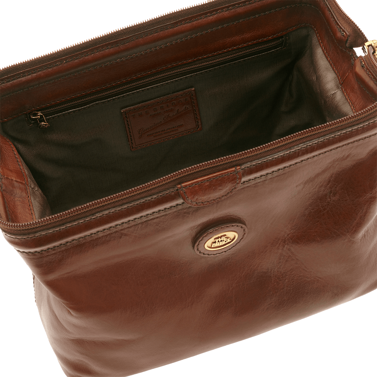 the-bridge-story-beauty-case-in-pelle-marrone-oro-premium image 2