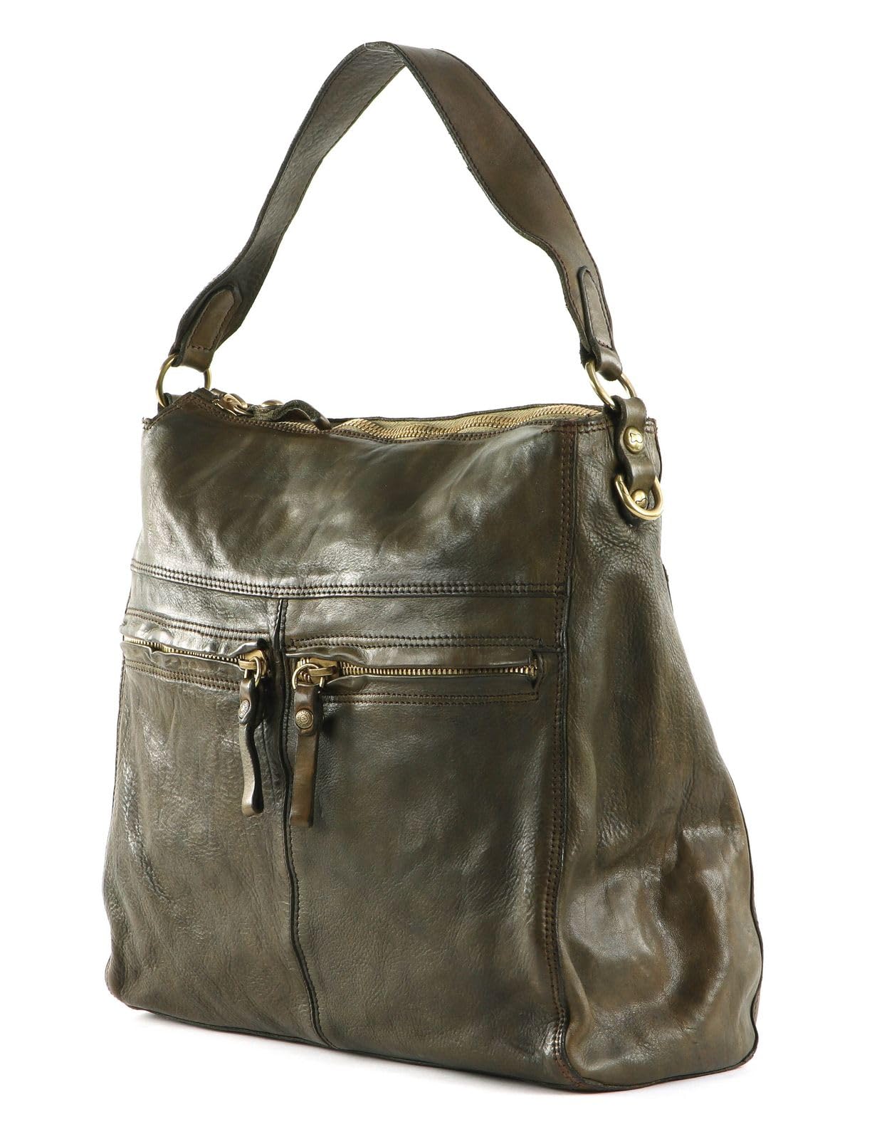 campomaggi-agnese-borsa-a-tracolla-in-pelle-verde-militare-oliva-2 image 3