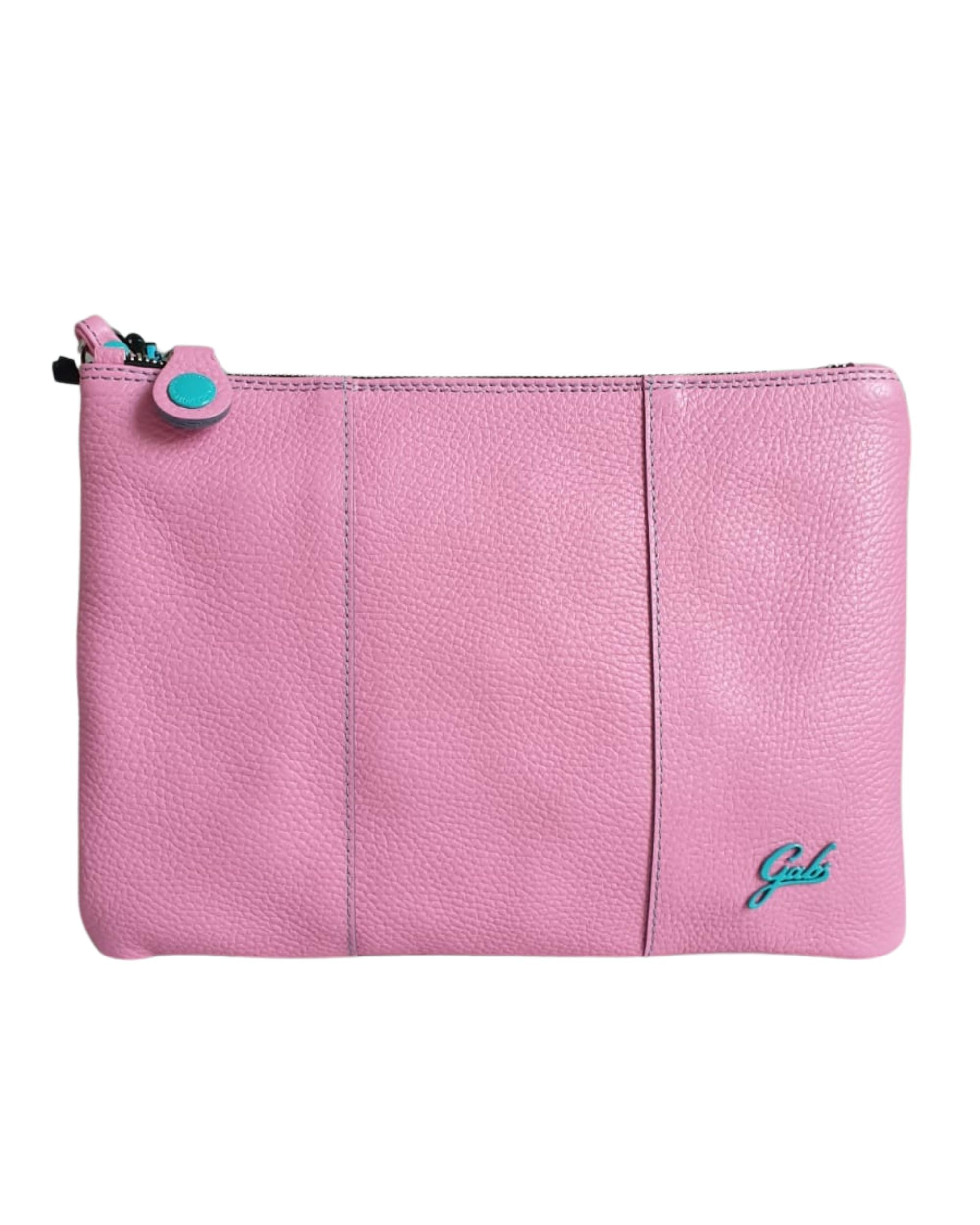 gabs-beyonc-logo-basic-taglia-m-pochette-in-pelle-rosa-flamingo image 1
