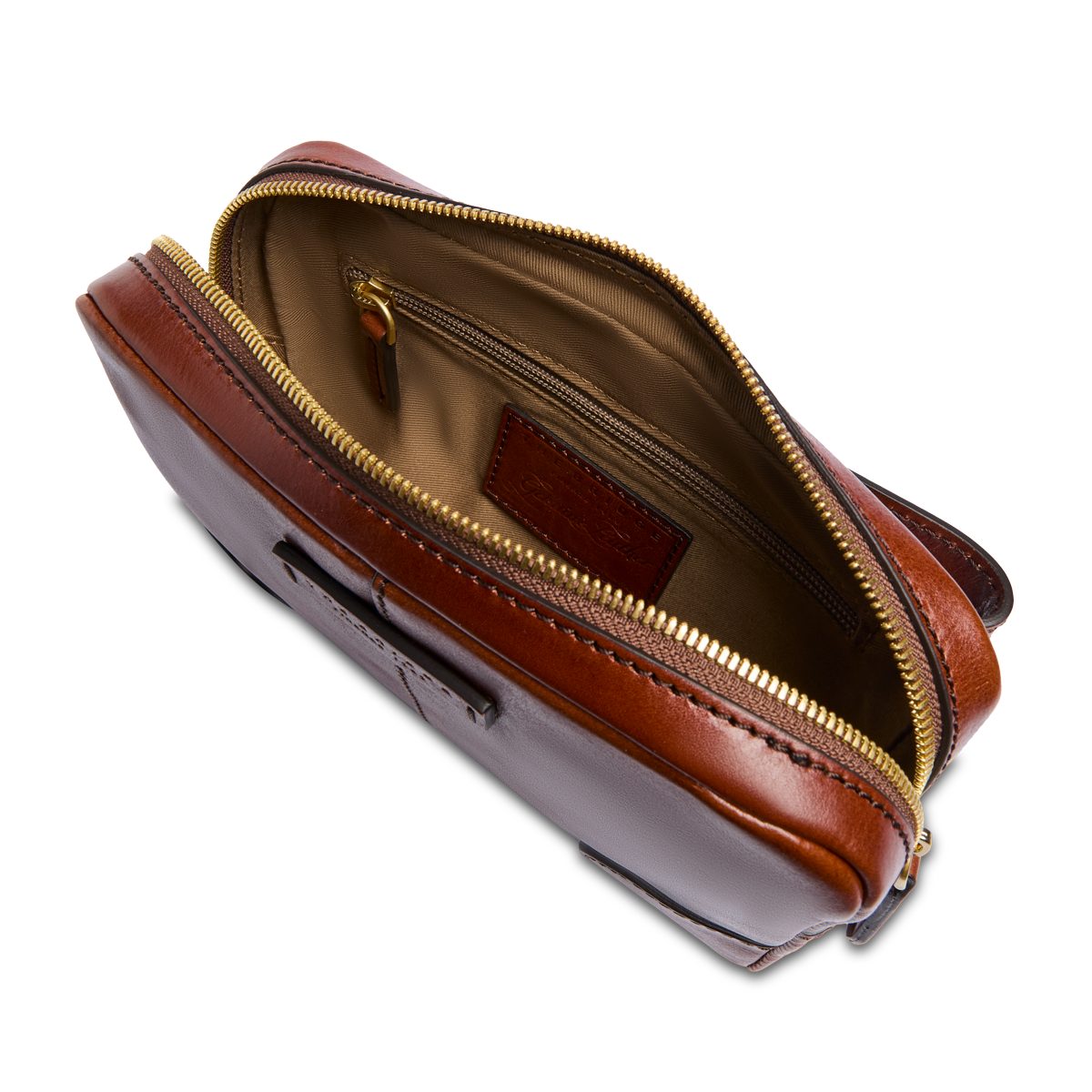 the-bridge-vespucci-pochette-uomo-in-pelle-con-zip-marrone-oro image 4