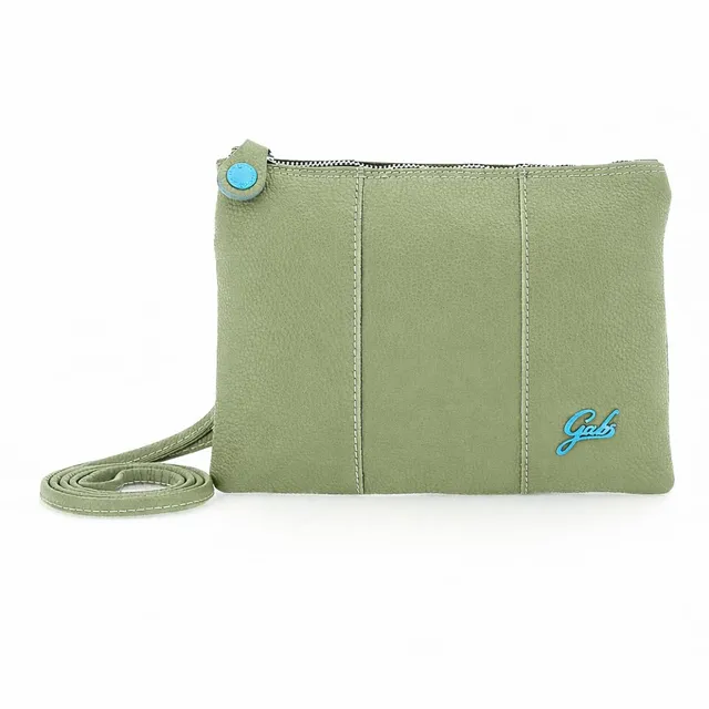 gabs-beyonce-s-pochette-tracolla-donna-in-pelle-bull-basic-celadon image 1