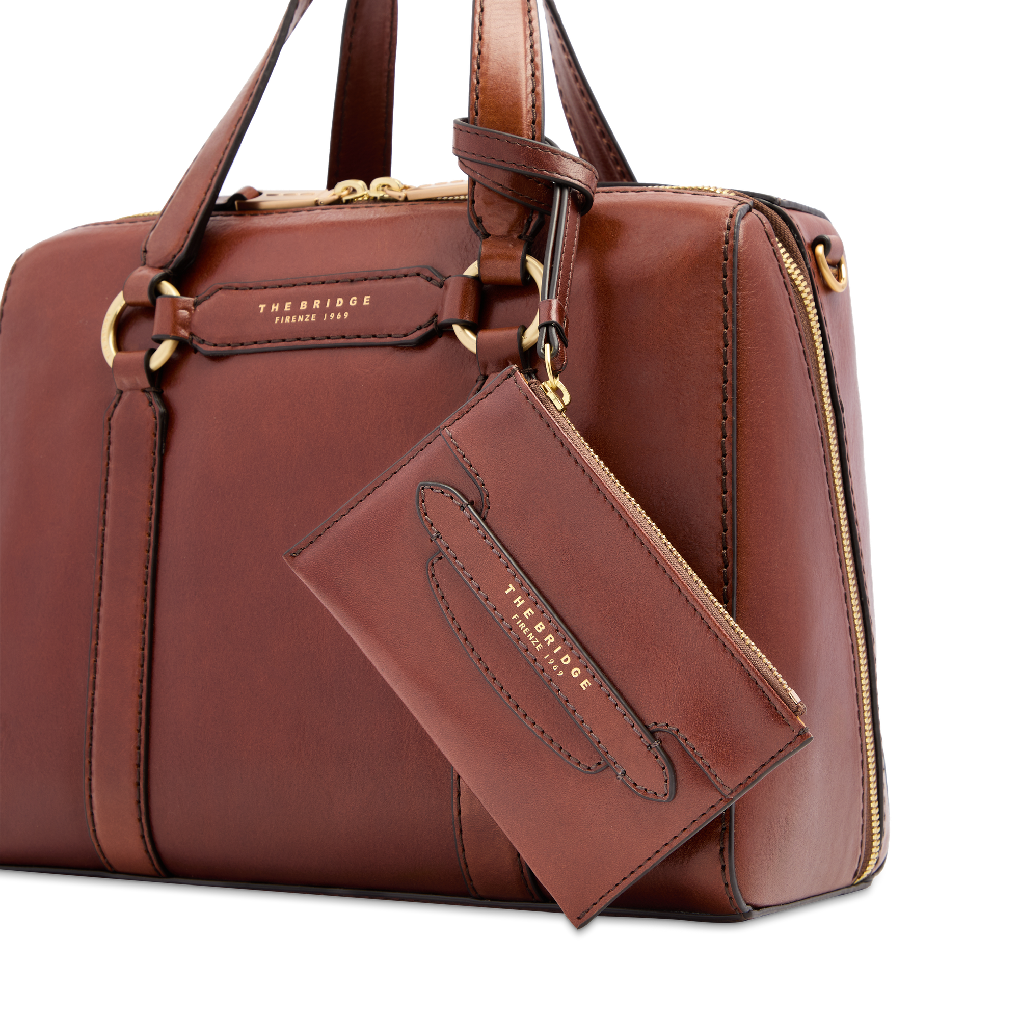 the-bridge-lucrezia-pochette-in-pelle-donna-marrone-oro image 4