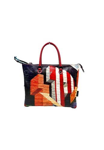 gabs-g3-plus-trip-borsa-pelle-stampa-murales-rossa-convertibile-a-zaino-39-5-x-3 image 3