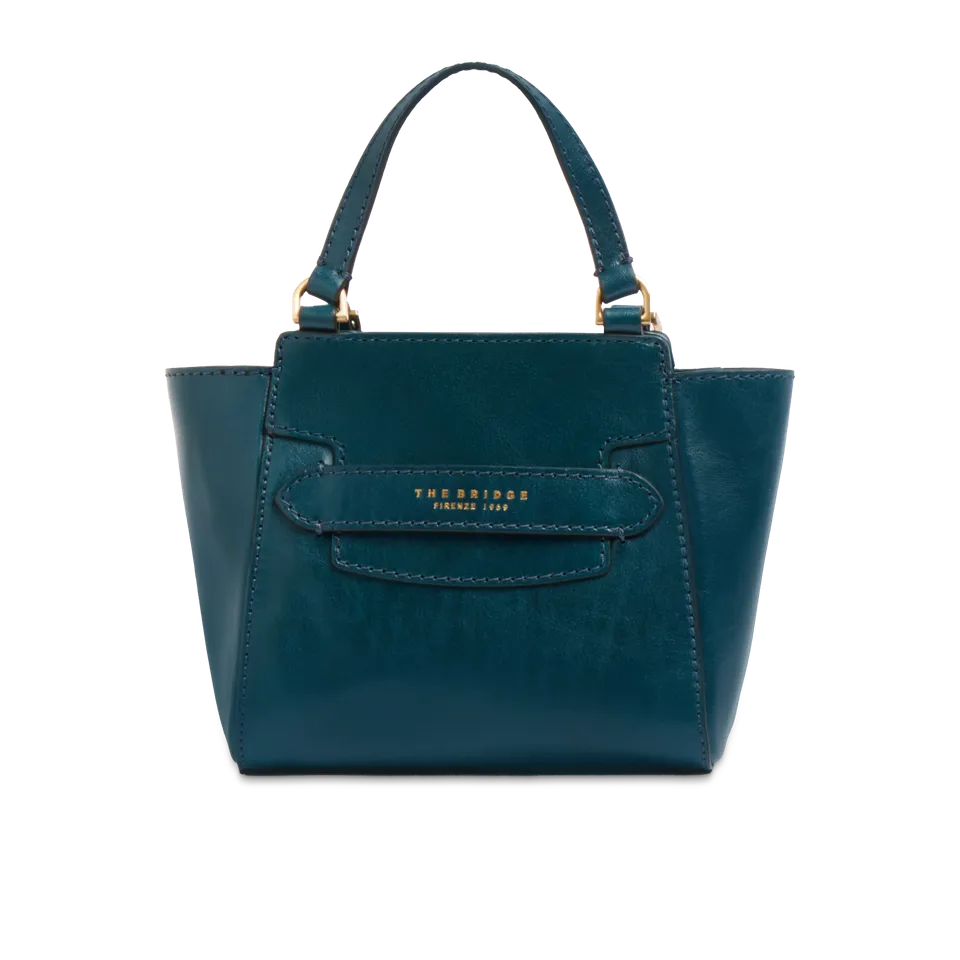 the-bridge-lucrezia-borsa-in-pelle-donna-con-tracolla-removibile-pavone-oro image 1