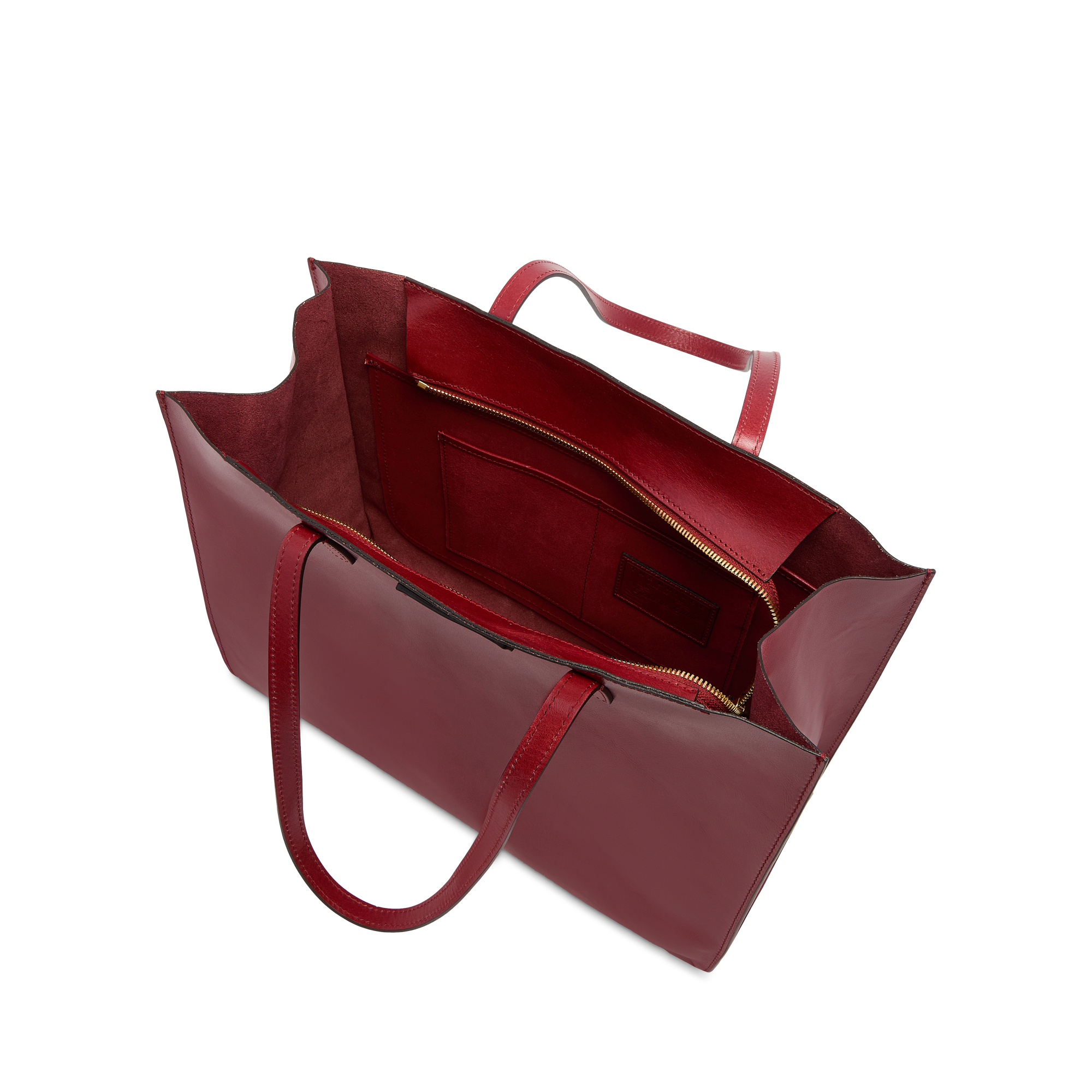 the-bridge-mirra-borsa-shopper-in-pelle-mattone-con-oro image 4