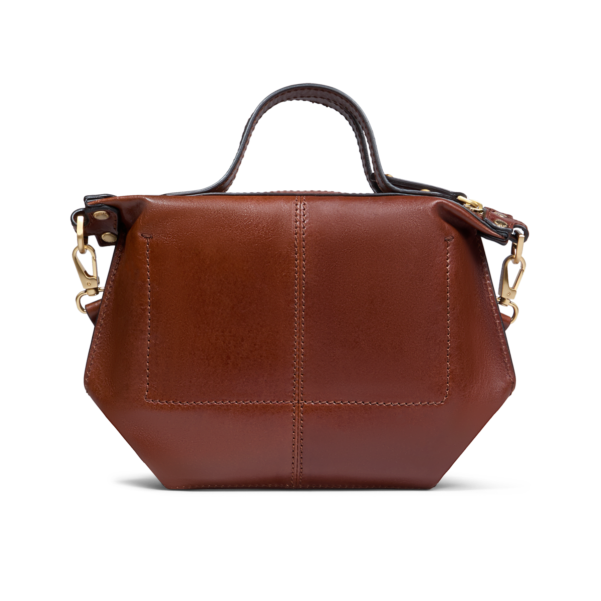 the-bridge-borsa-tracolla-s-in-pelle-marrone-oro-con-chiusura-zip image 3