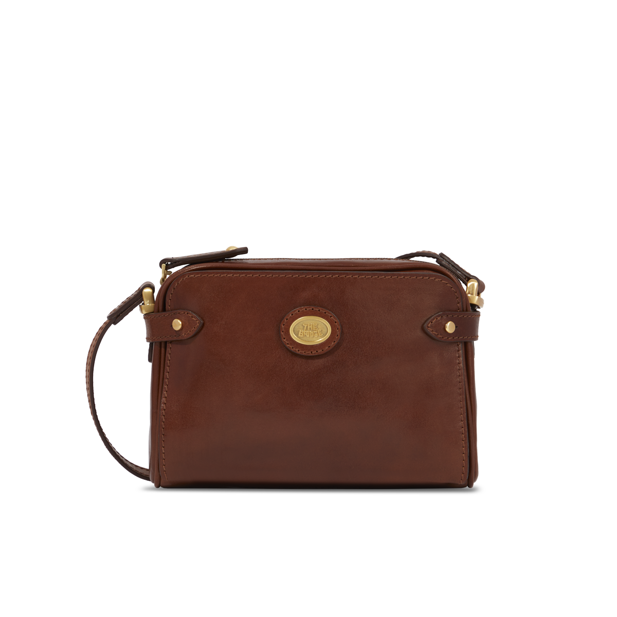 the-bridge-mini-bags-borsa-tracolla-pelle-marrone-oro image 1