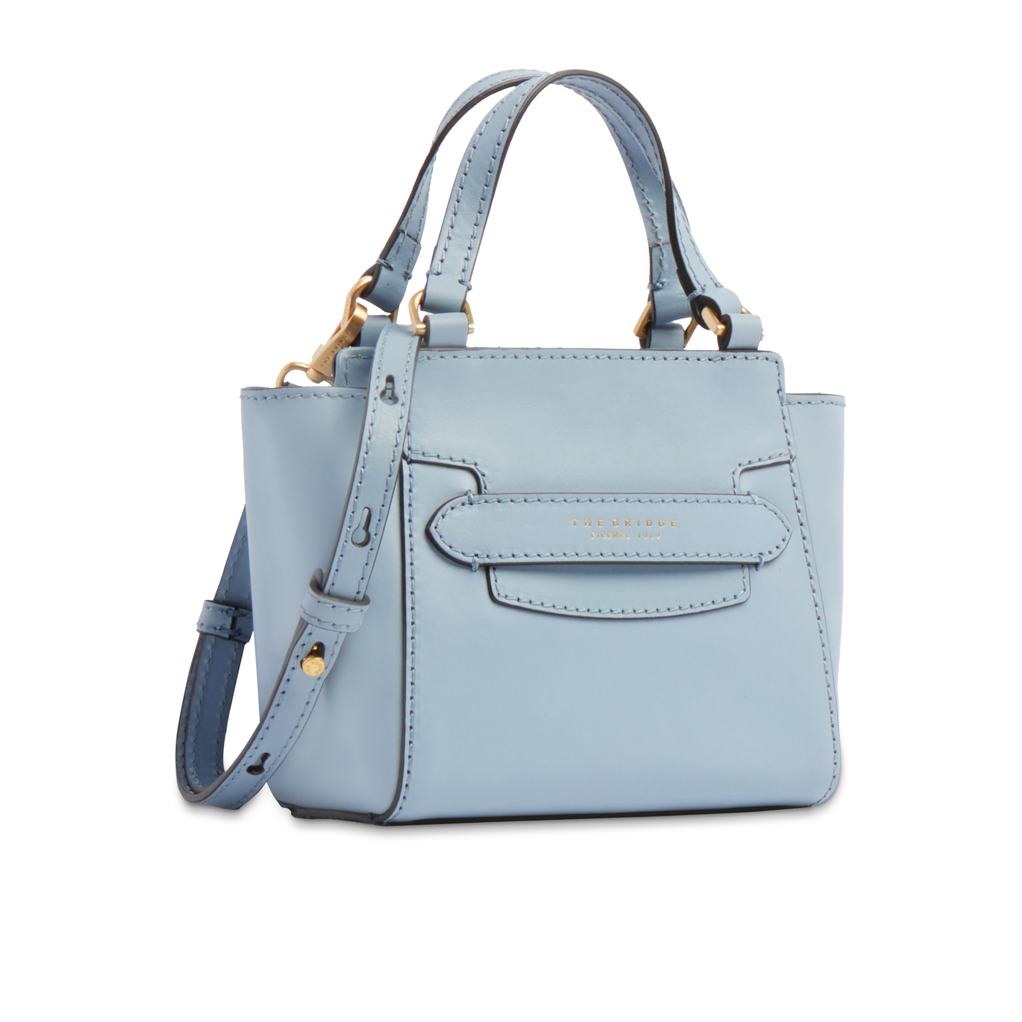 the-bridge-lucrezia-borsa-in-pelle-donna-acqua-con-oro-e-tracolla-removibile image 2