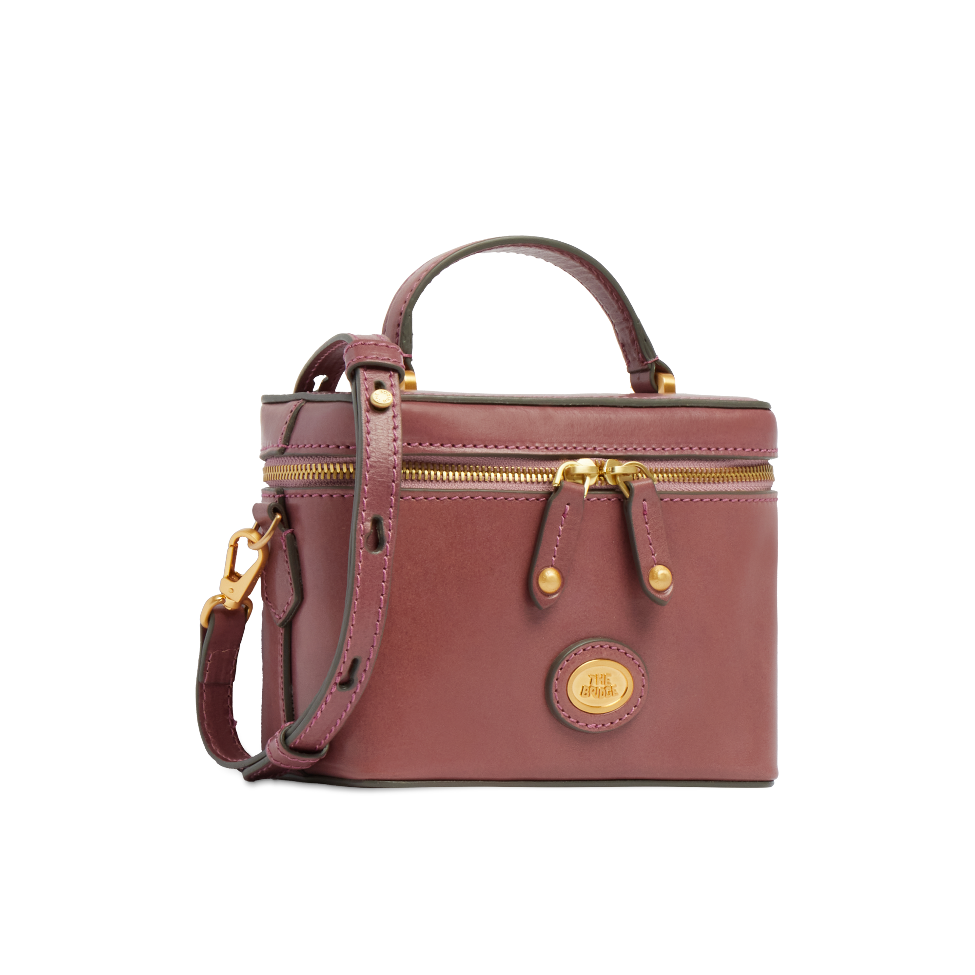 the-bridge-mini-bauletto-in-pelle-story-donna-con-manico-gioiello-orchidea-oro image 2