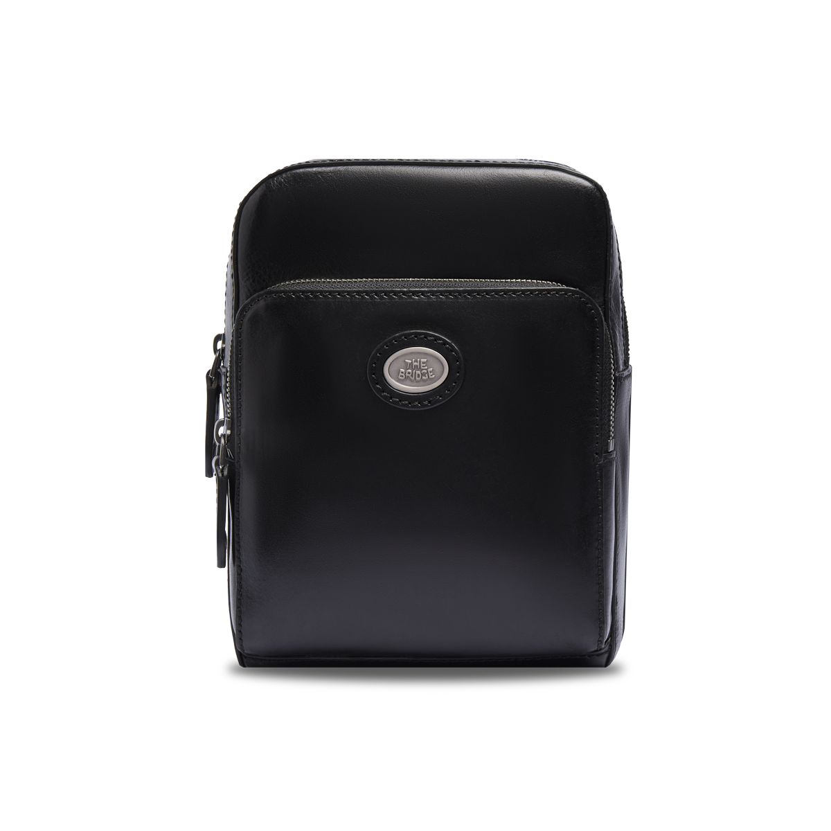 the-bridge-story-uomo-tracolla-in-pelle-uomo-con-zip-frontale-nero image 1
