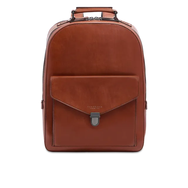 the-bridge-zaino-in-pelle-uomo-porta-pc-due-zip-marrone-rutenio-scuro image 1
