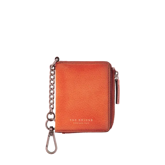 the-bridge-lupo-portafogli-uomo-in-pelle-con-catena-cognac image 1