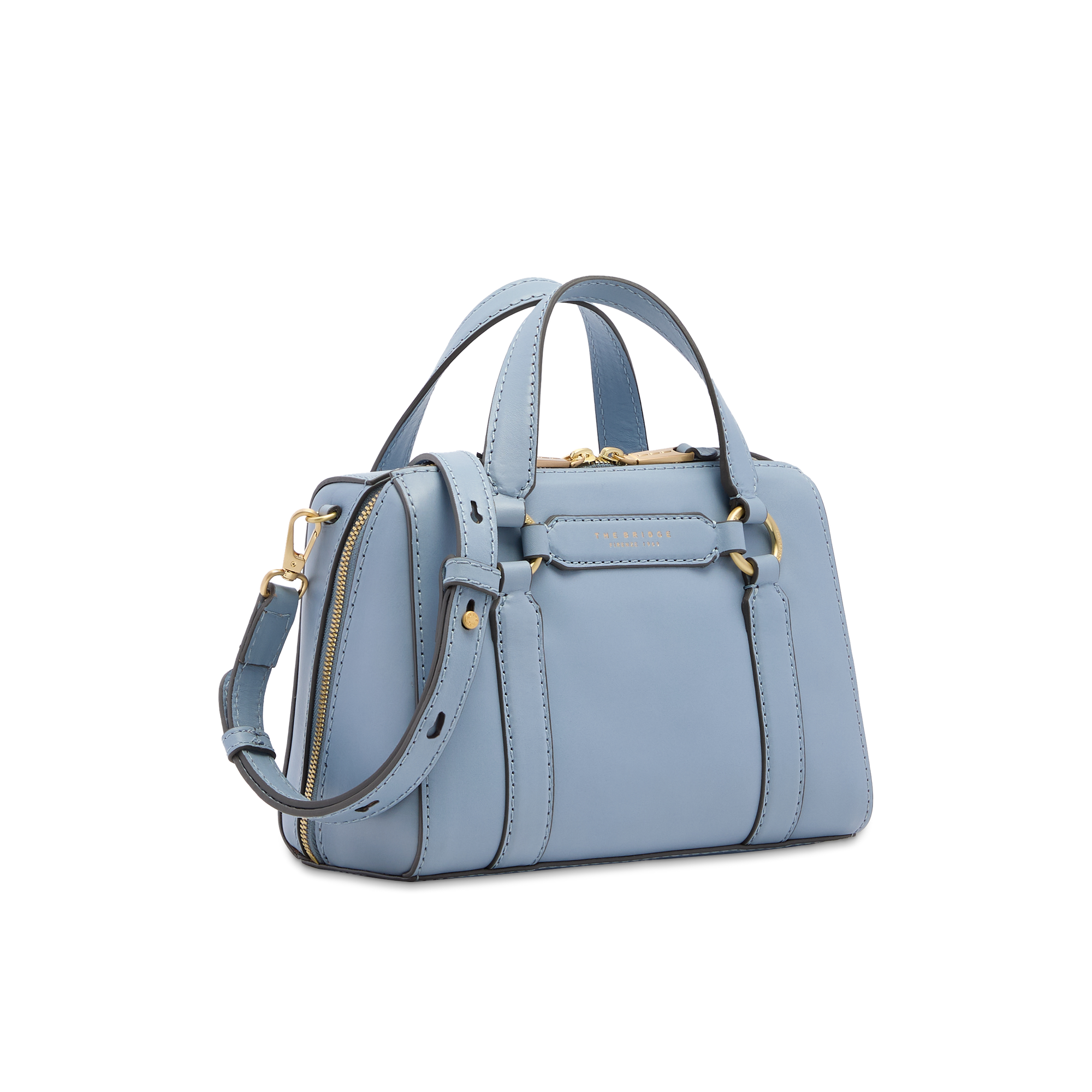 the-bridge-laura-borsa-a-mano-in-pelle-acqua-con-tracolla-removibile image 2