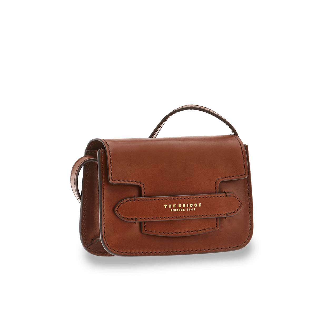 the-bridge-borsa-tracolla-in-pelle-marrone-strutturata-fw24-25 image 1