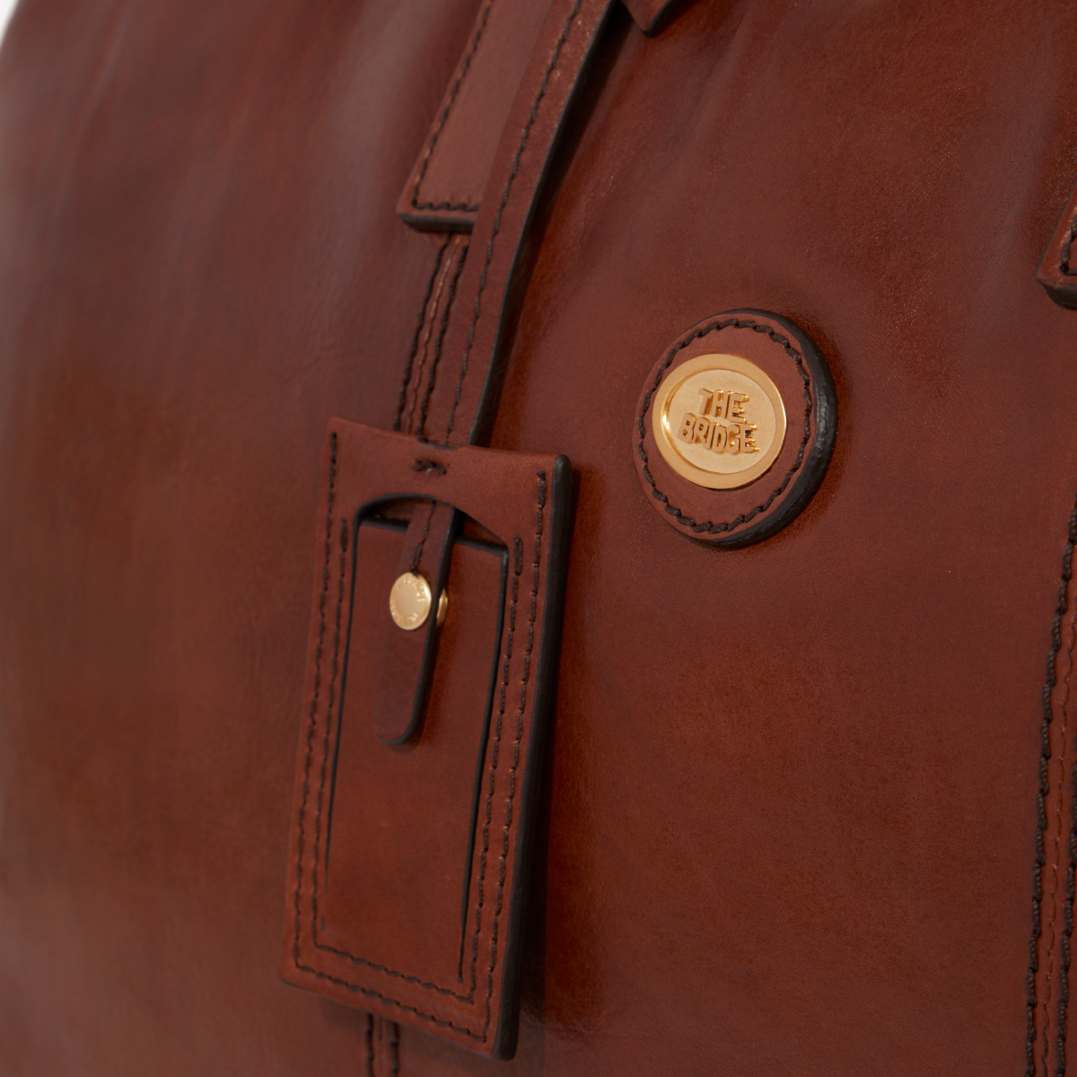 the-bridge-borsone-in-pelle-da-viaggio-marrone-oro-duffel-uomo image 4