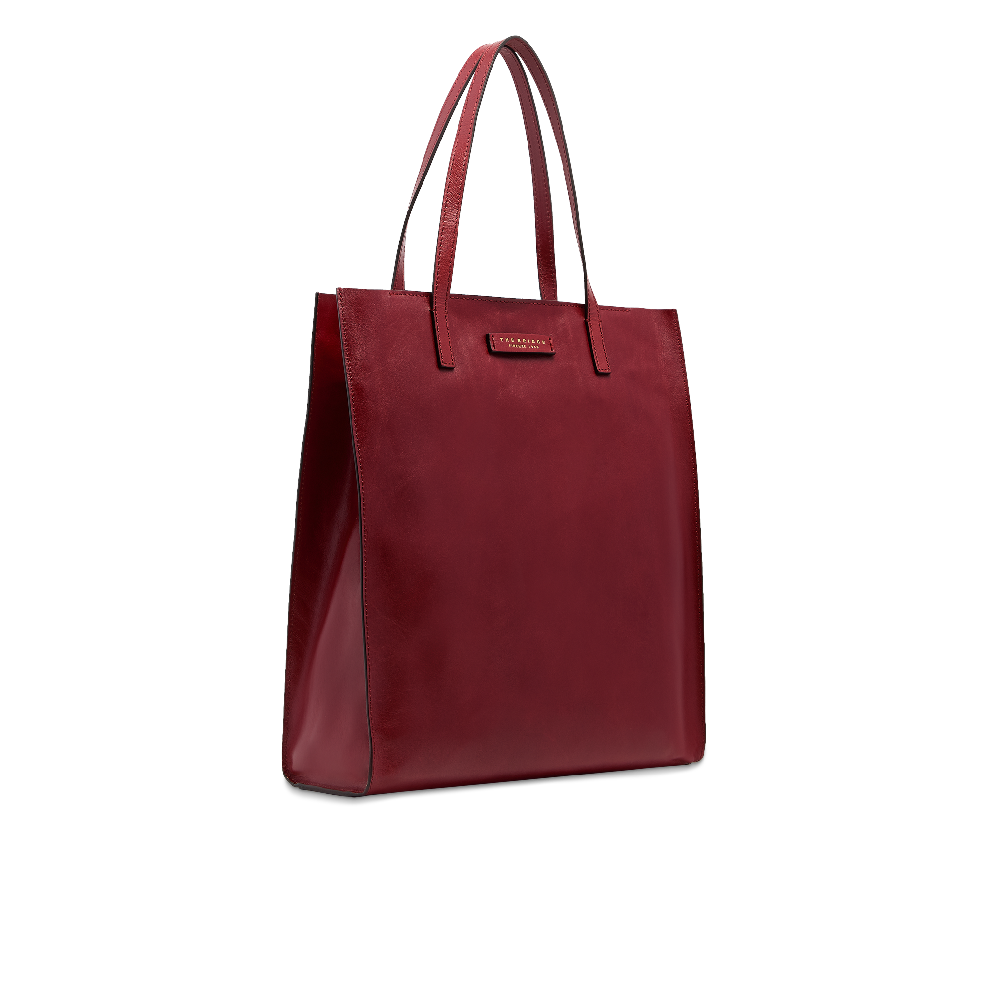 the-bridge-cuore-borsa-shopper-in-pelle-donna-mattone-con-oro image 2