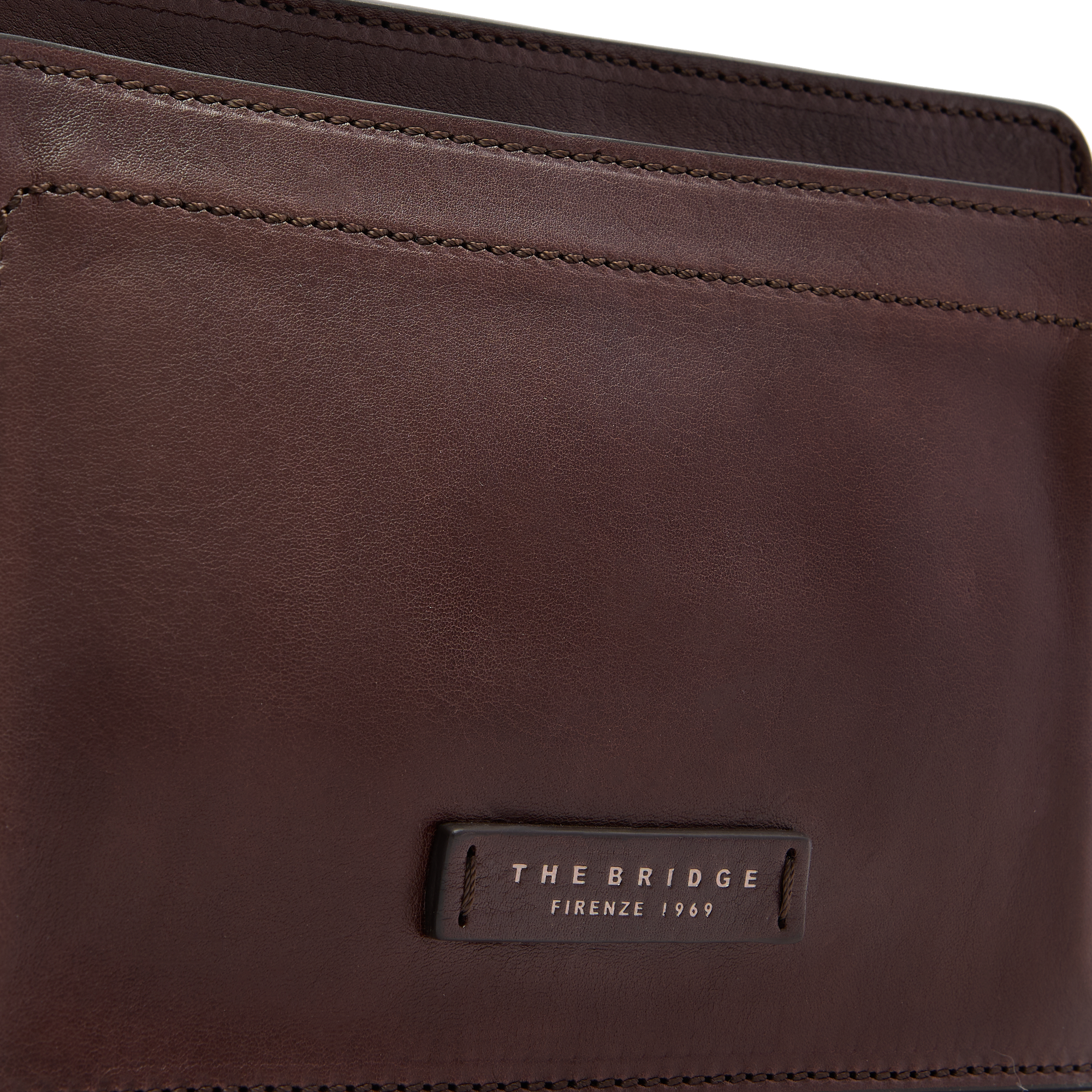the-bridge-leone-pochette-uomo-in-pelle-martellata-con-zip-castagna image 5