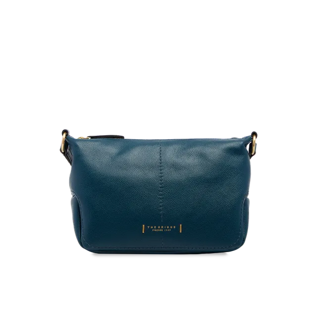 the-bridge-letizia-ss26-borsa-tracolla-pelle-stampata-pavone-oro image 1