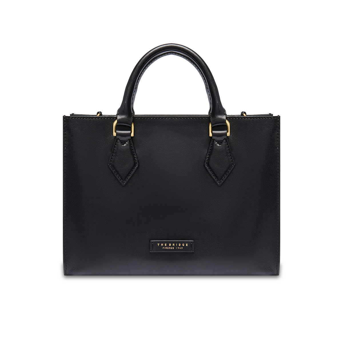 the-bridge-ida-borsa-a-mano-in-pelle-nera-con-tracolla-removibile image 1