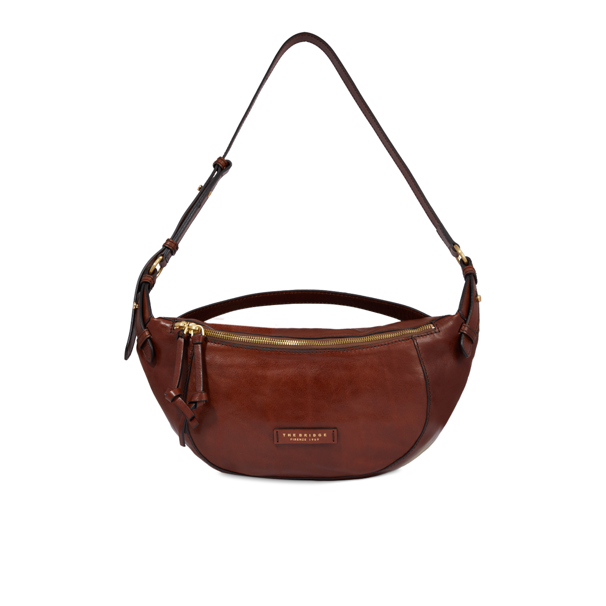 the-bridge-story-borsa-tracolla-in-pelle-morbida-marrone-oro image 1