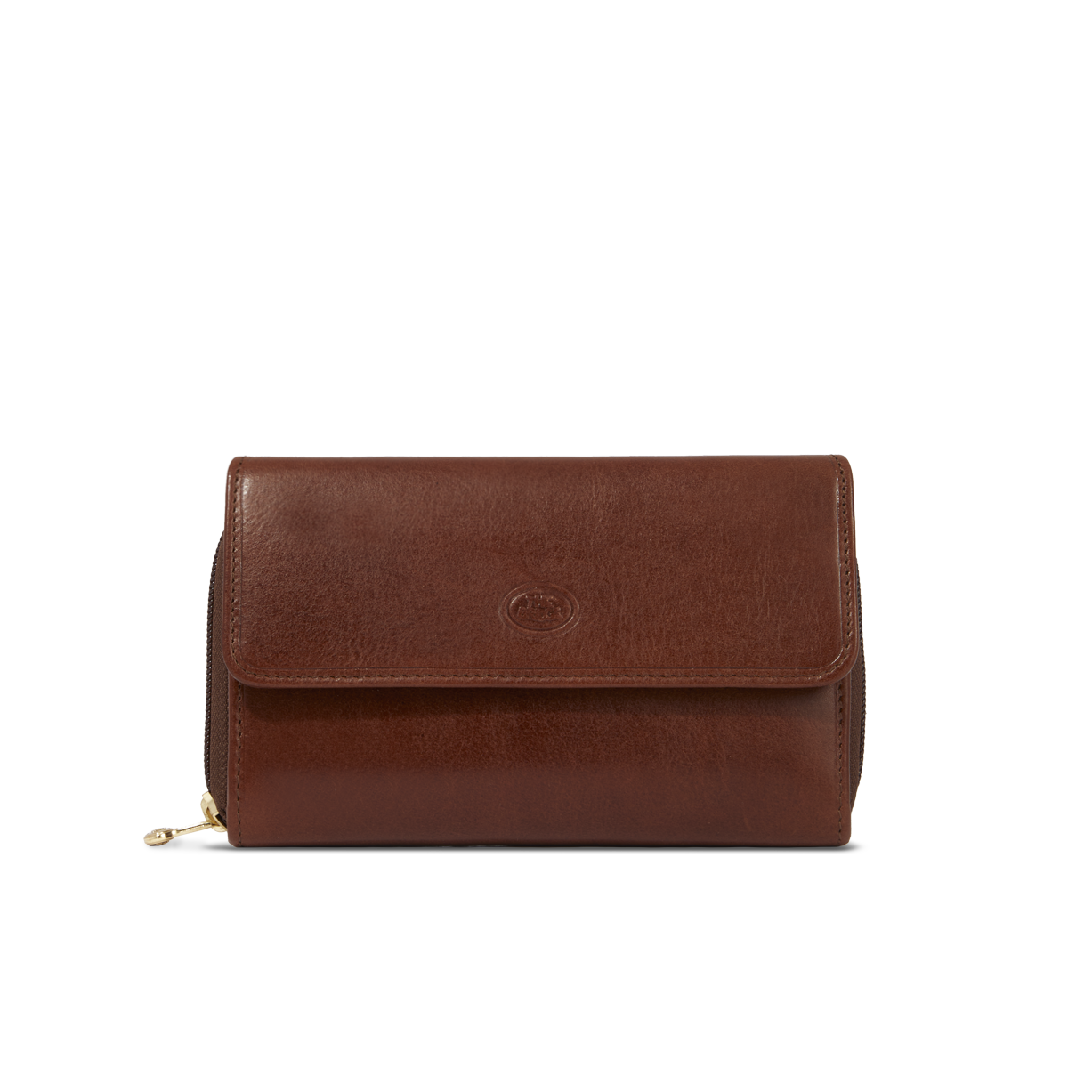 the-bridge-portafogli-donna-in-pelle-con-portamonete-marrone-oro-story-donna image 1