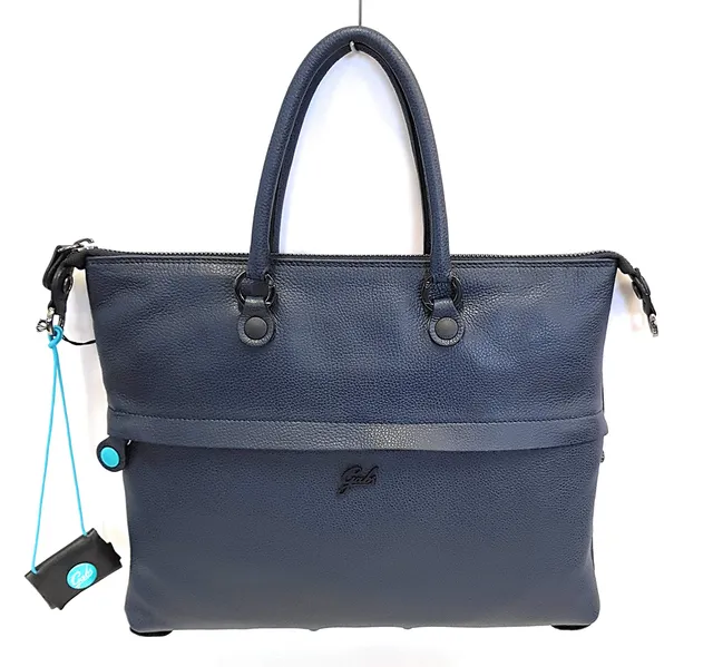 gabs-g3-plus-m-shopping-trasformabile-pelle-nera-blu-notte image 1