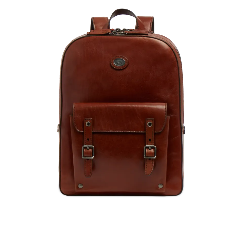 the-bridge-zaino-pelle-uomo-porta-pc-due-zip-galileo-marrone-rutenio-scuro image 1