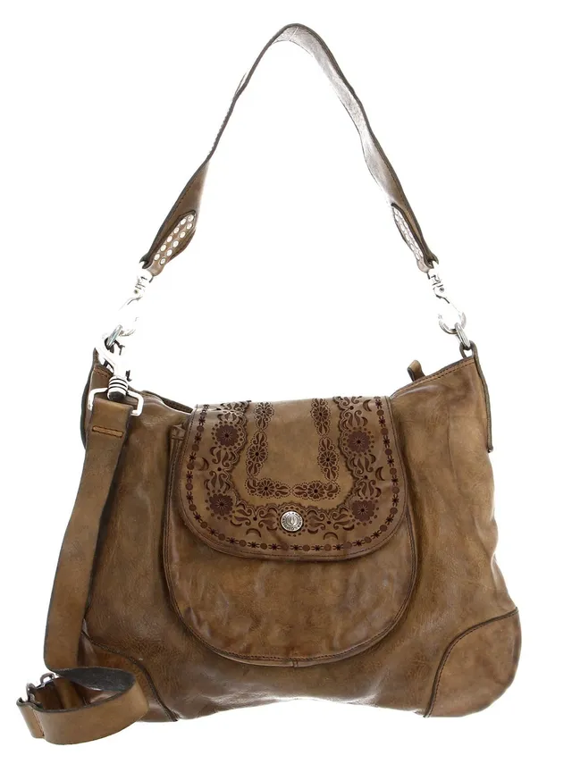 campomaggi-agnese-borsa-a-spalla-in-pelle-verde-militare image 1