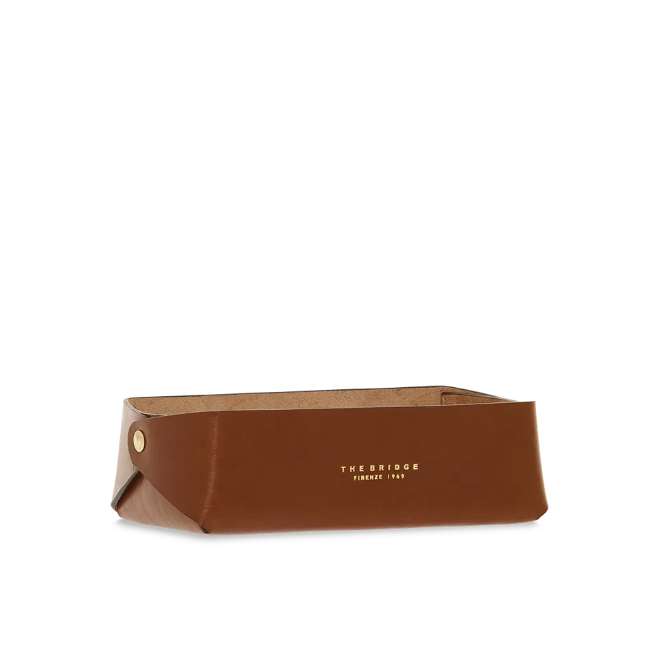 the-bridge-svuotatasche-in-pelle-bovina-marrone-oro image 1