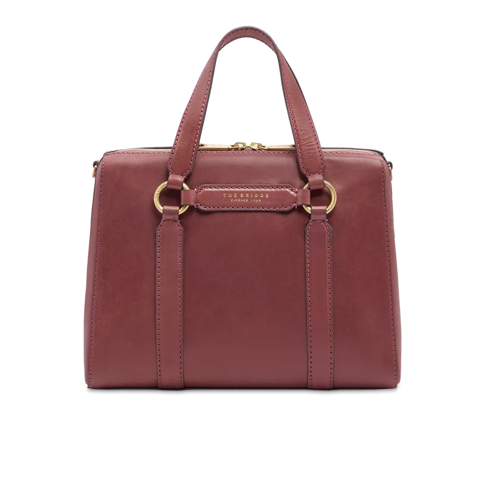 the-bridge-laura-borsa-grande-a-mano-in-pelle-orchidea-con-tracolla image 1