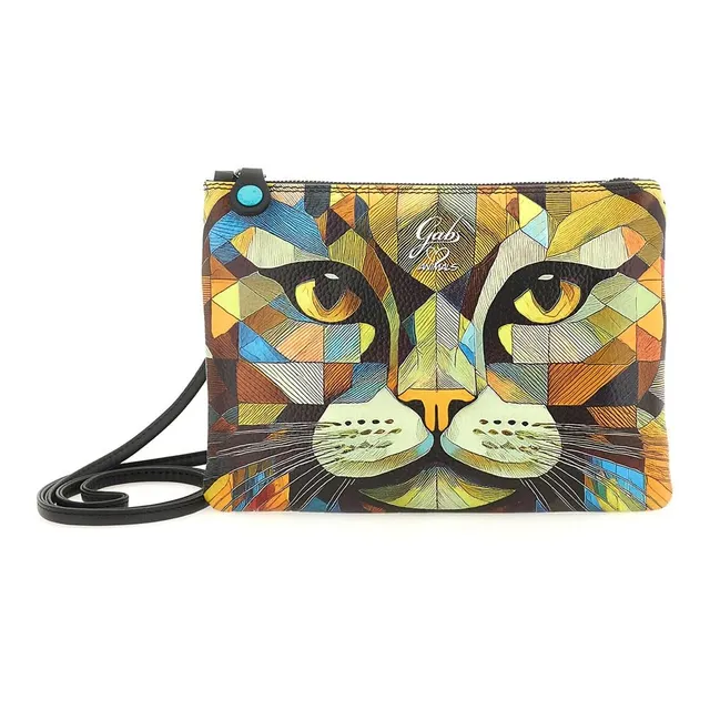 gabs-beyonce-m-pochette-tracolla-donna-in-pelle-gatto-giallo image 1