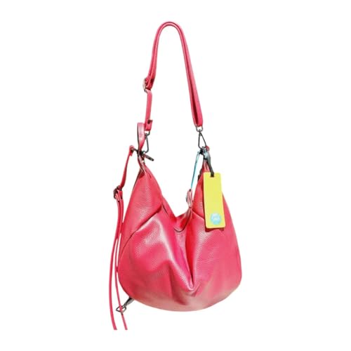 gabs-lolita-zaino-donna-in-pelle-rosso-corallo-con-design-geometrico-e-zip image 6