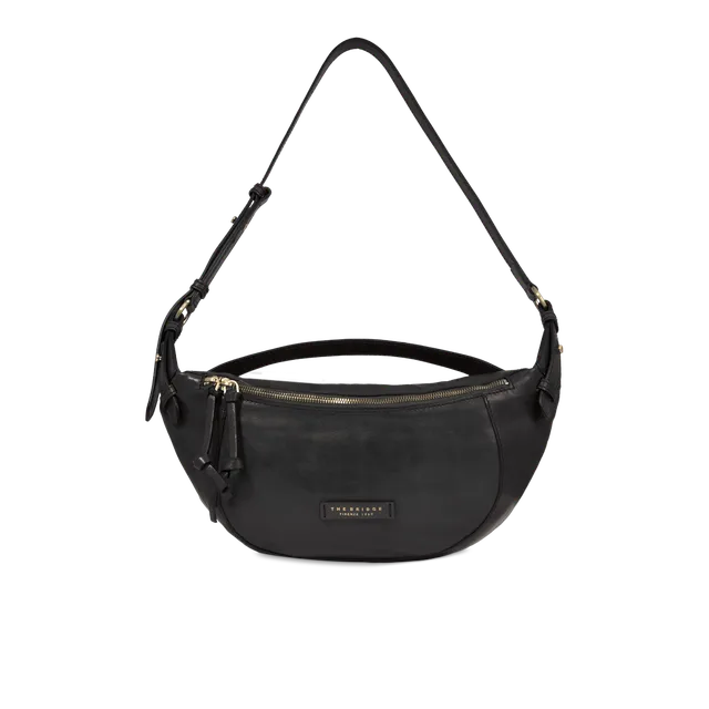 the-bridge-story-borsa-tracolla-donna-in-pelle-morbida-nero-oro image 1