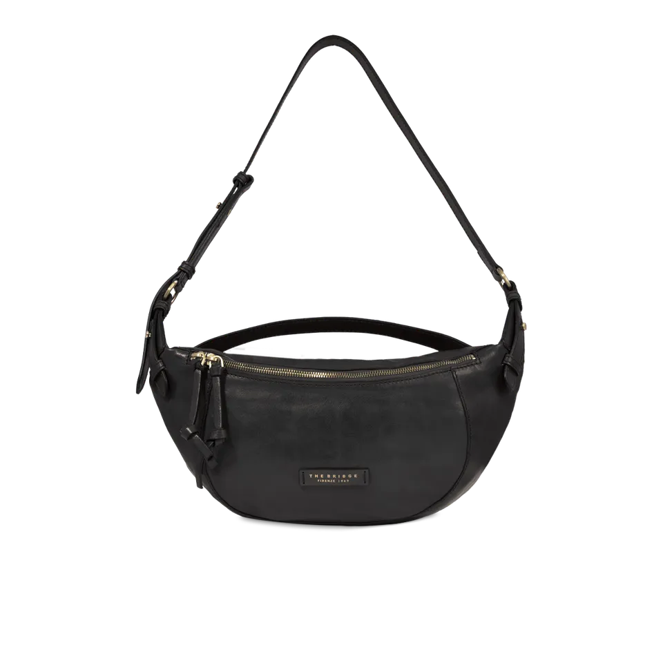 the-bridge-story-borsa-tracolla-donna-in-pelle-morbida-nero-oro image 1