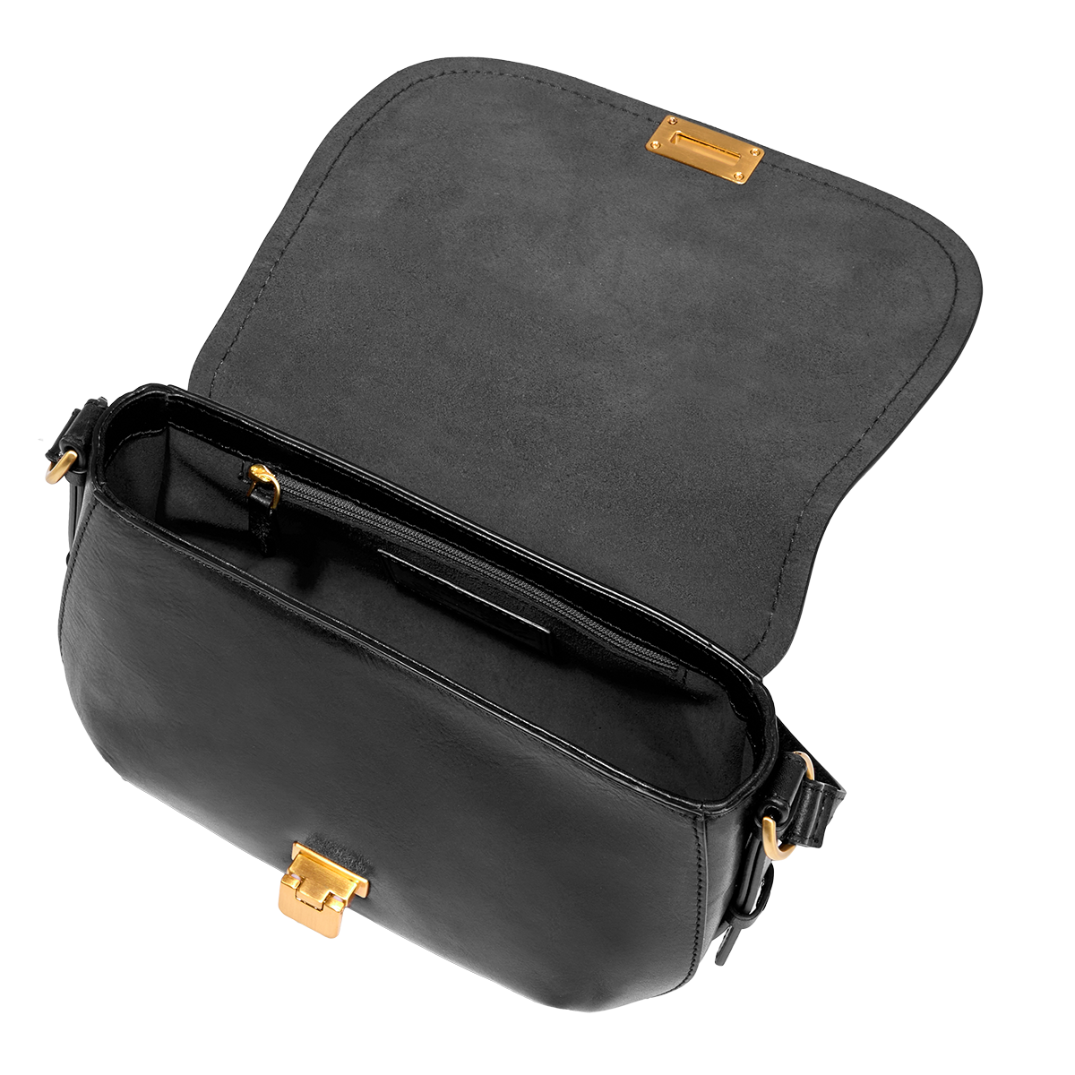 the-bridge-federica-borsa-a-tracolla-in-pelle-nero-oro image 4