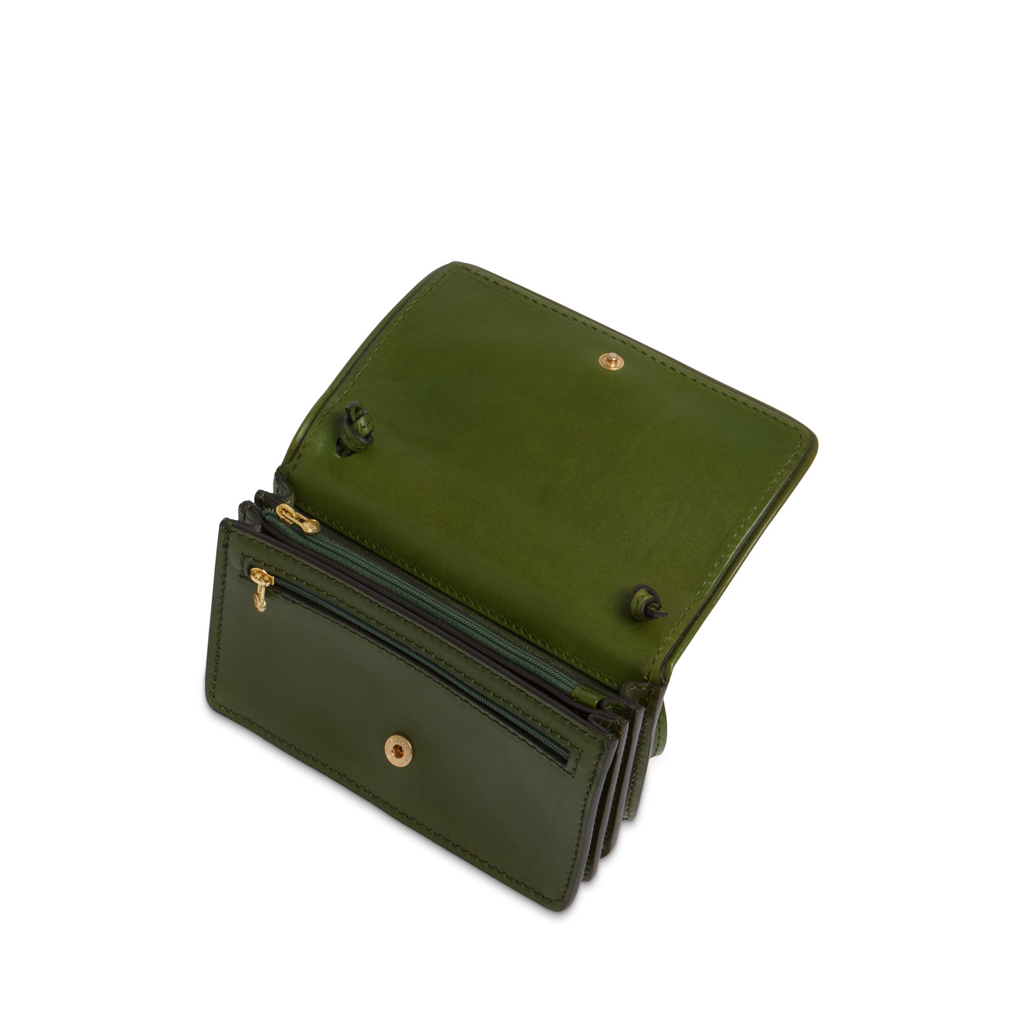 the-bridge-story-donna-borsa-tracolla-mini-in-pelle-verde-maggiorana-con-oro image 4