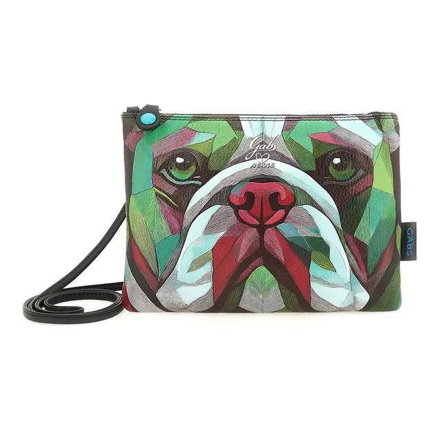 gabs-beyonce-m-pet-pochette-tracolla-in-pelle-bulldog-verde image 1