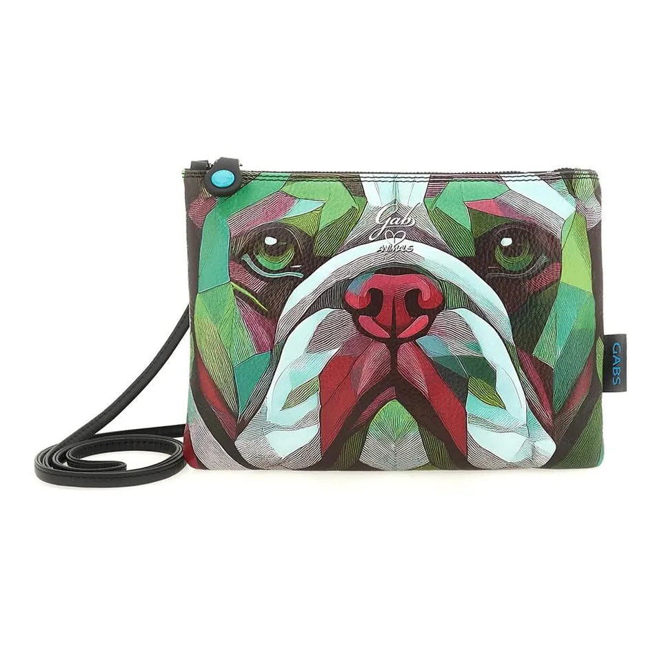 gabs-beyonce-m-pet-pochette-tracolla-in-pelle-bulldog-verde image 1