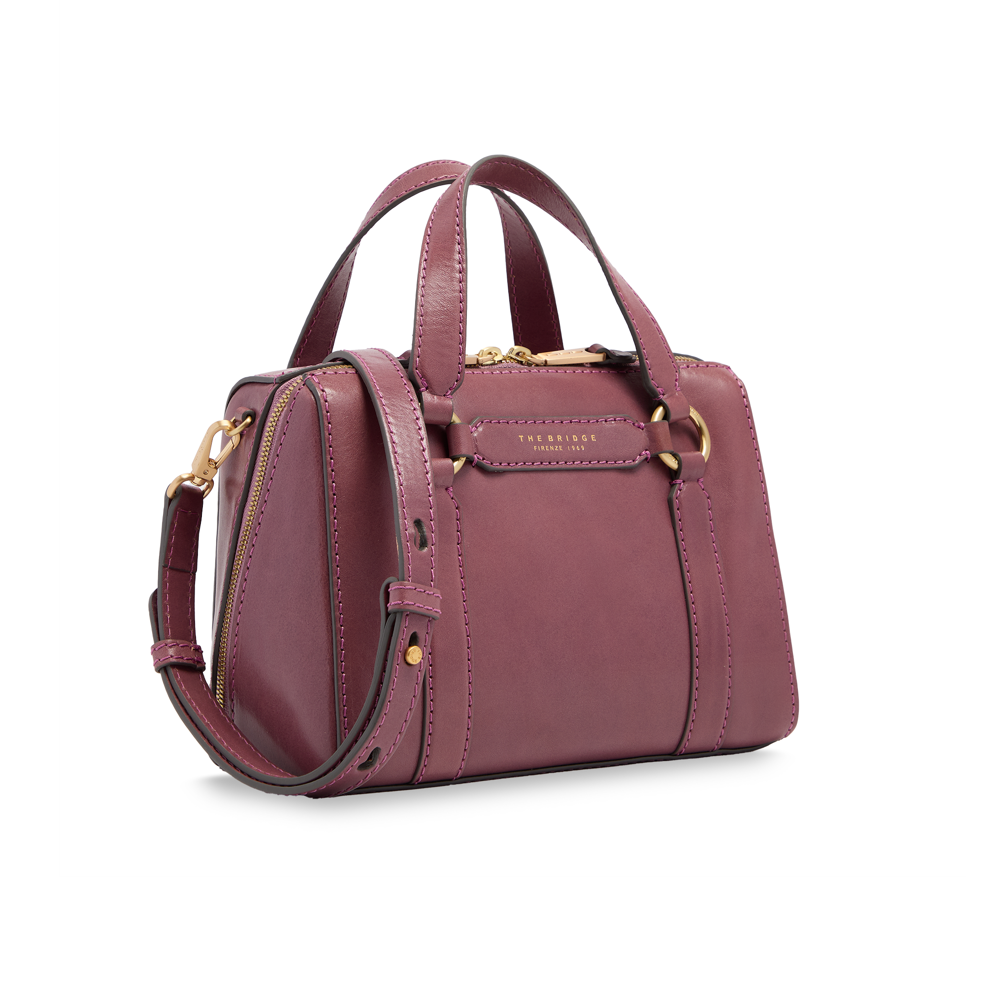 the-bridge-laura-borsa-a-mano-in-pelle-con-tracolla-removibile image 2