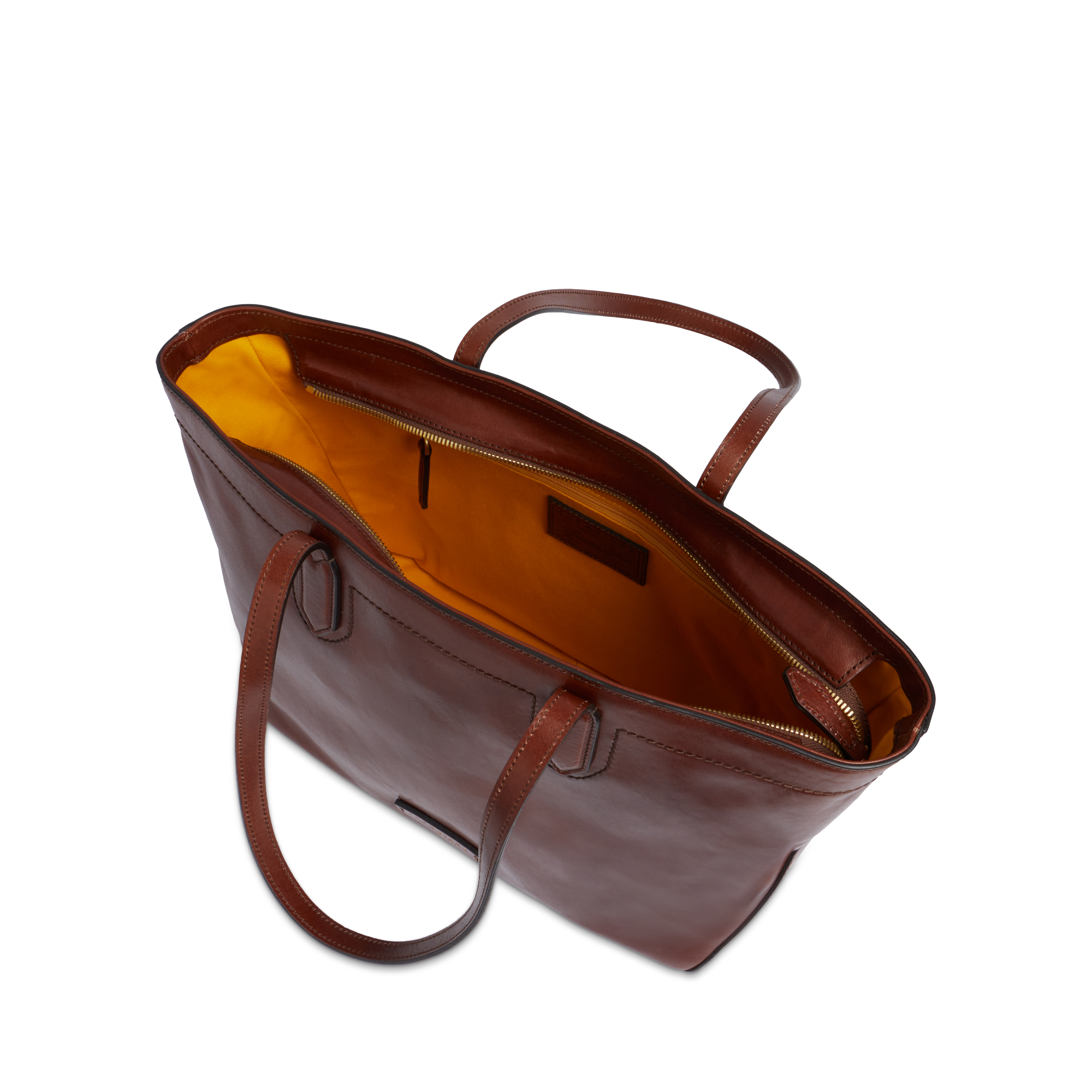 the-bridge-larissa-borsa-shopper-in-pelle-bovina-marrone-oro image 4