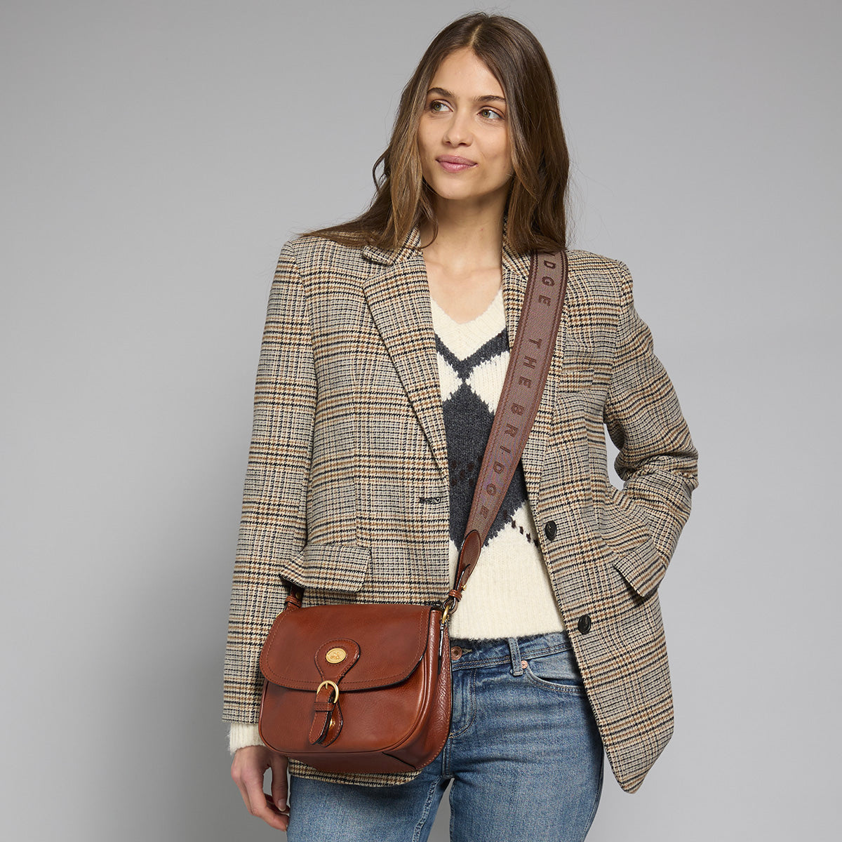 the-bridge-isadora-borsa-tracolla-in-pelle-donna-marrone-oro-2 image 6