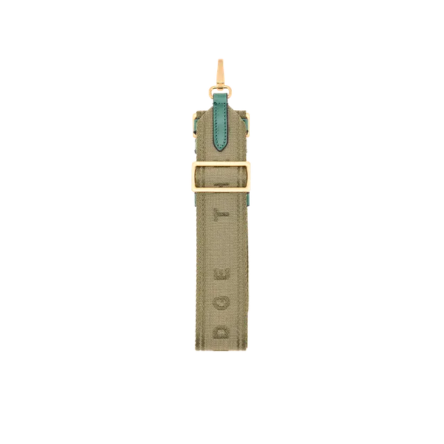 the-bridge-tracolla-regolabile-in-tessuto-con-logo-menta-oro image 1