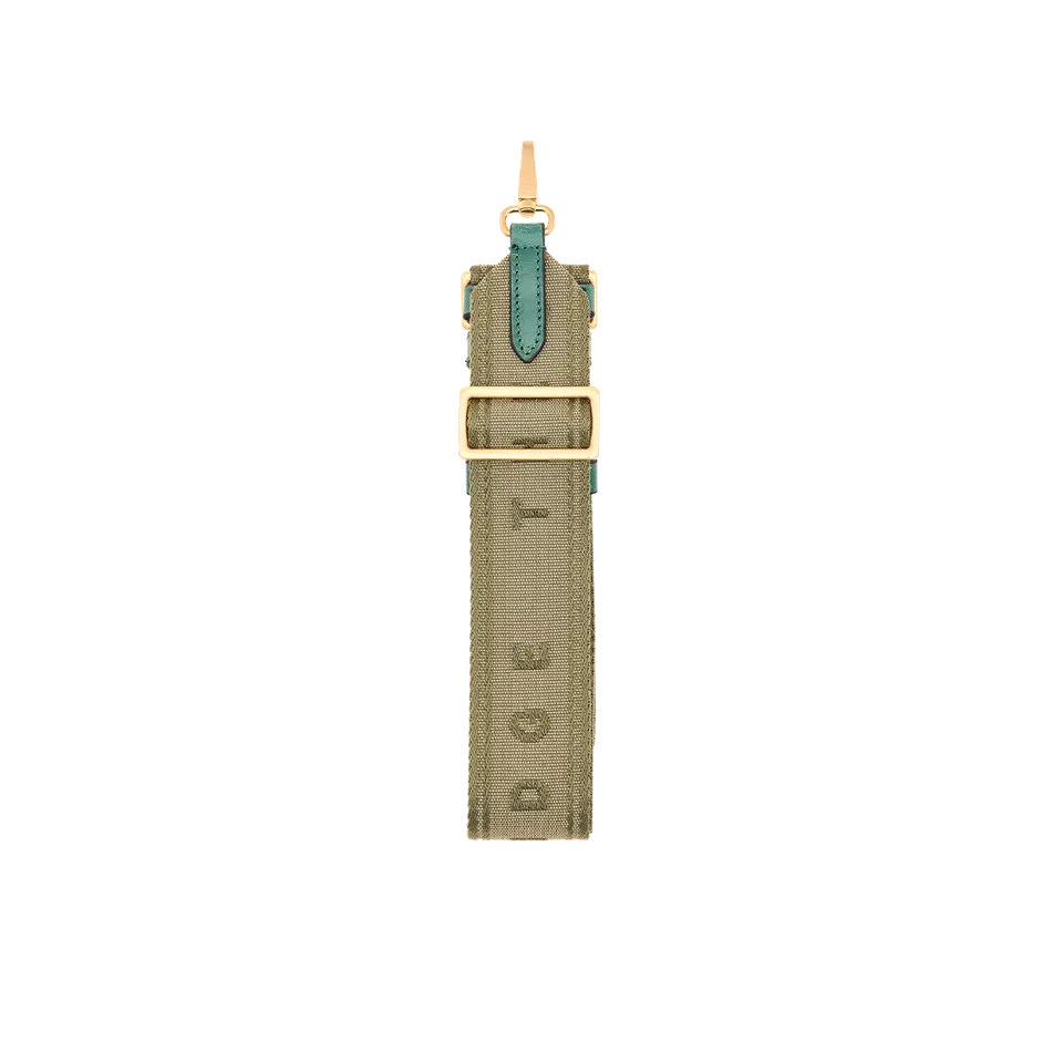 the-bridge-tracolla-regolabile-in-tessuto-con-logo-menta-oro image 1