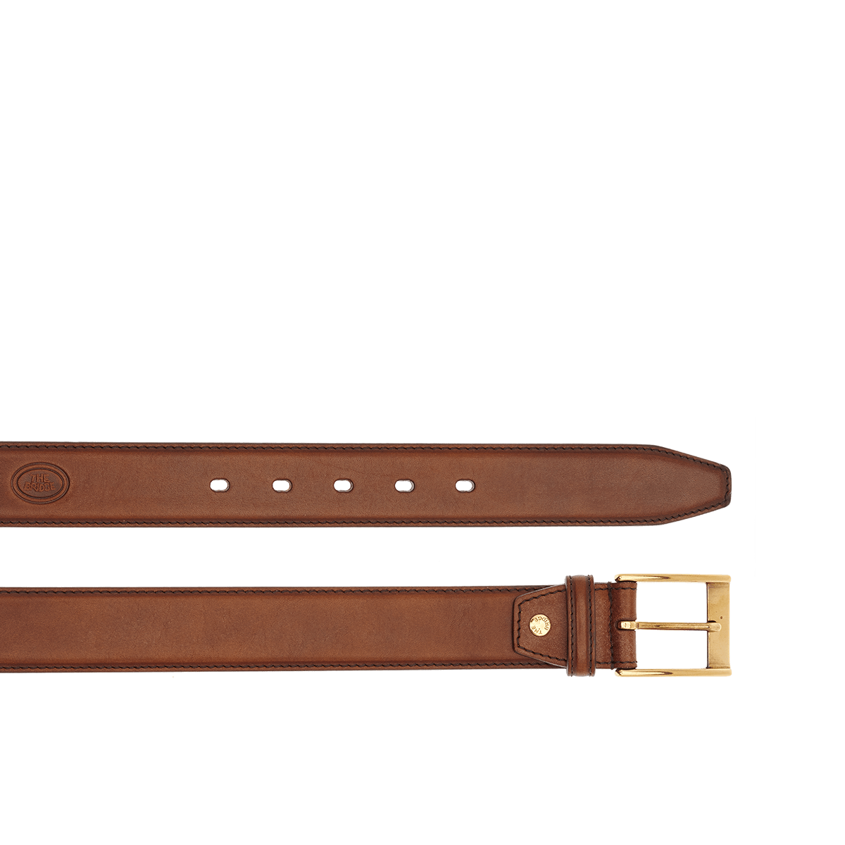 the-bridge-cintura-in-pelle-uomo-marrone-oro image 1