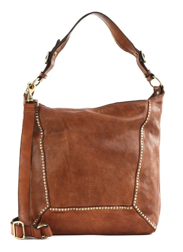campomaggi-borsa-a-tracolla-pelle-cognac-con-rivetti-34-cm image 1